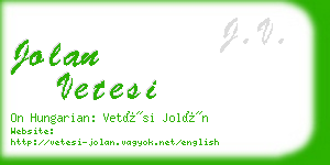 jolan vetesi business card